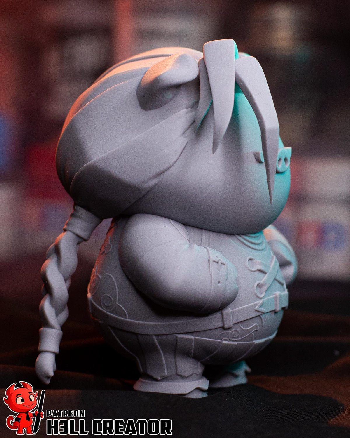 Jinx Powder Chibi Figure - League of Legends - resin tabletop miniature alternate angle