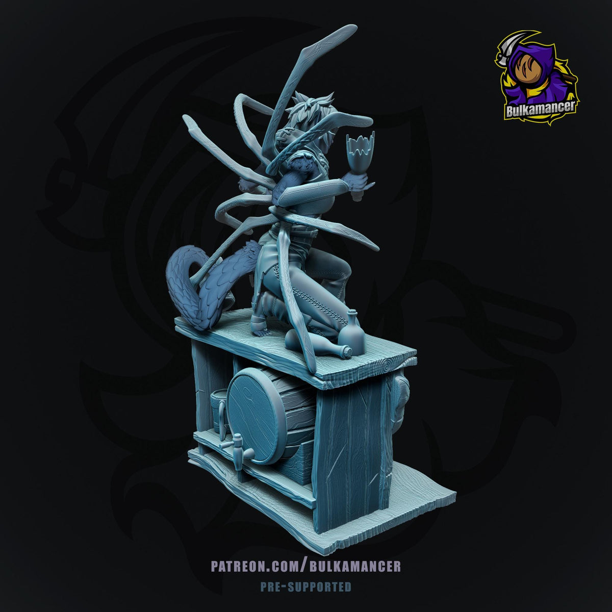 Wenduag Figure - Wrath of the Righteous - paintable tabletop miniature product view