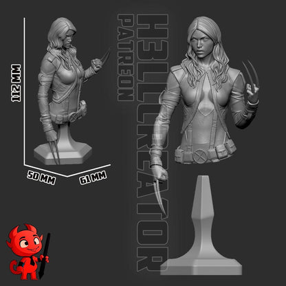 X 23 Bust - paintable tabletop miniature product view