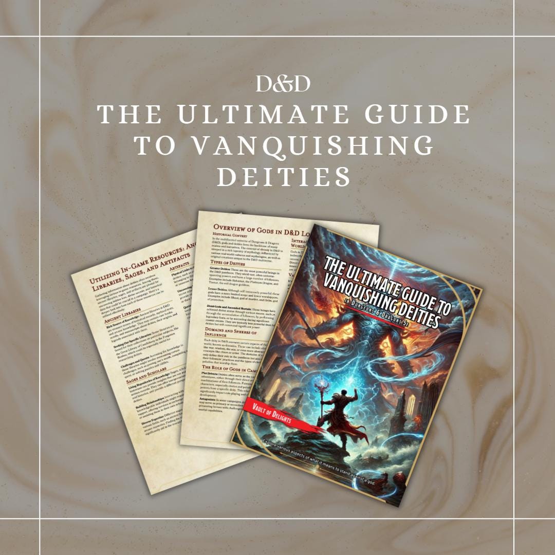 The Ultimate Guide to Vanquishing Deities - digital download preview