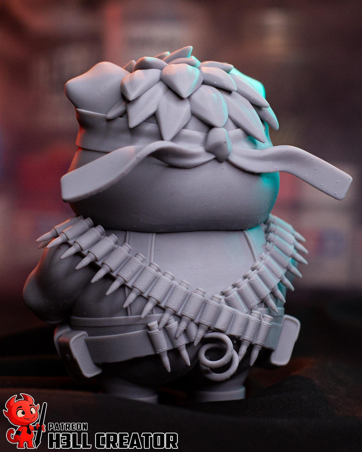 Solid Snake Metal Gear Solid Chibi Figure - 3D printed miniature detail view