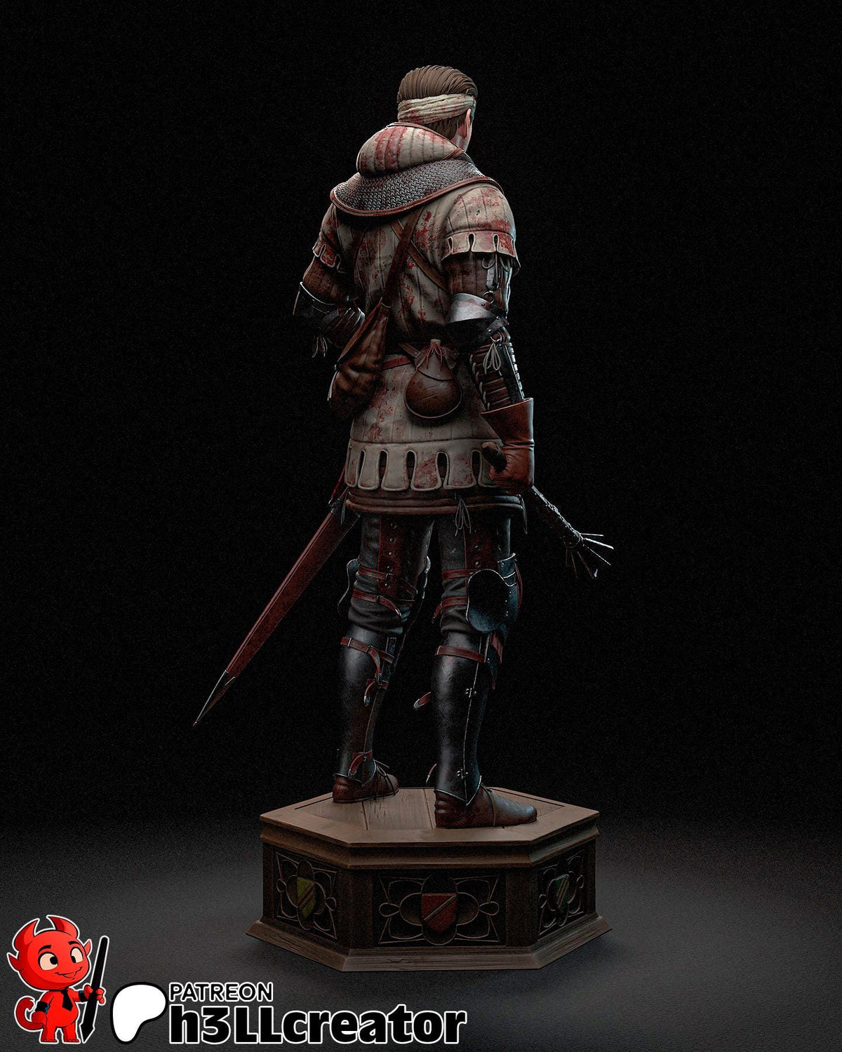 Jan Zizka Figure - Kingdom Come: Deliverance 2 - 3D printed miniature detail view