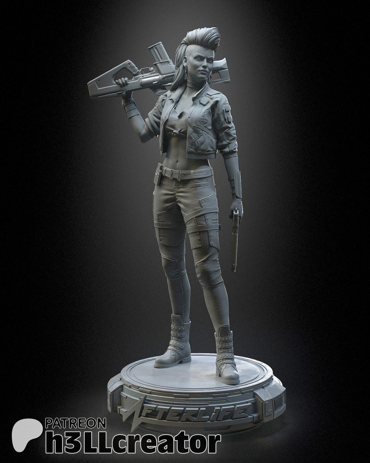 Rogue Amendiares Figure - Cyberpunk 2077 - paintable tabletop miniature product view