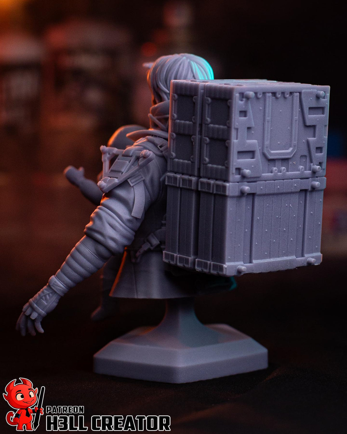 Sam Porter Bridges Death Stranding 2 Bust - 3D printed miniature detail view