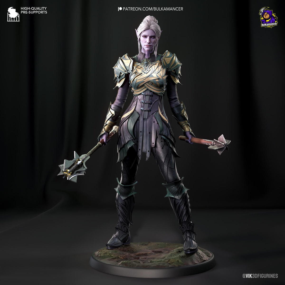 Minthara Figure - Baldur's Gate 3 - resin tabletop miniature front view