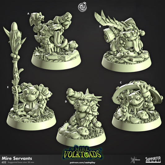 Grung Sorcerer Miniature - resin tabletop miniature front view