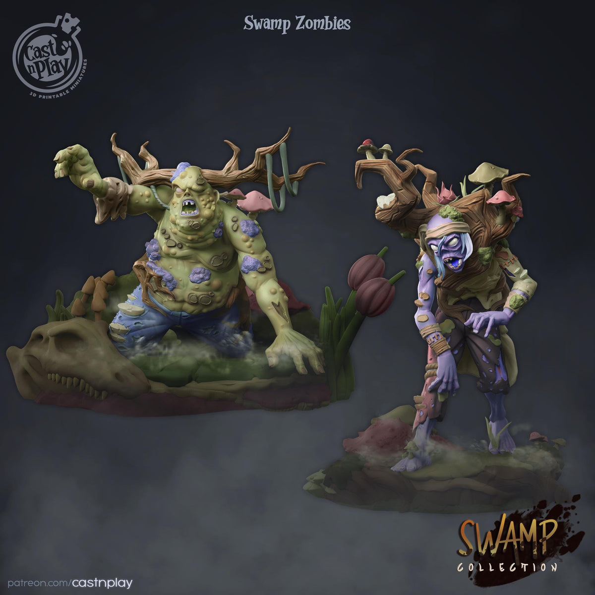Undead Miniature - resin tabletop miniature front view