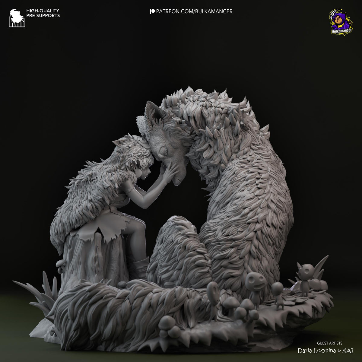 San Princess Mononoke Figure - resin miniature view 5