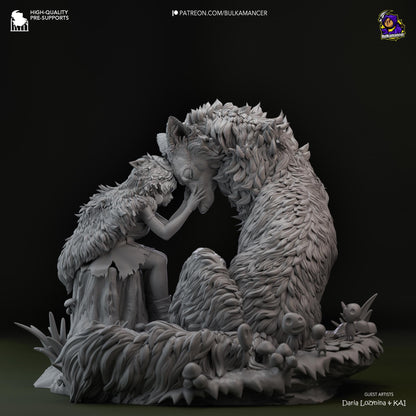 San Princess Mononoke Figure - resin miniature view 5