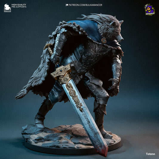 Blaidd the Half Wolf Figure - Elden Ring - resin tabletop miniature alternate angle