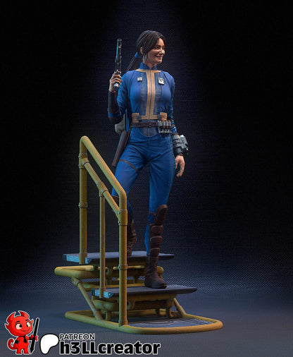 Lucy MacLean TV Character Fallout Figure - 3D printed miniature detail view