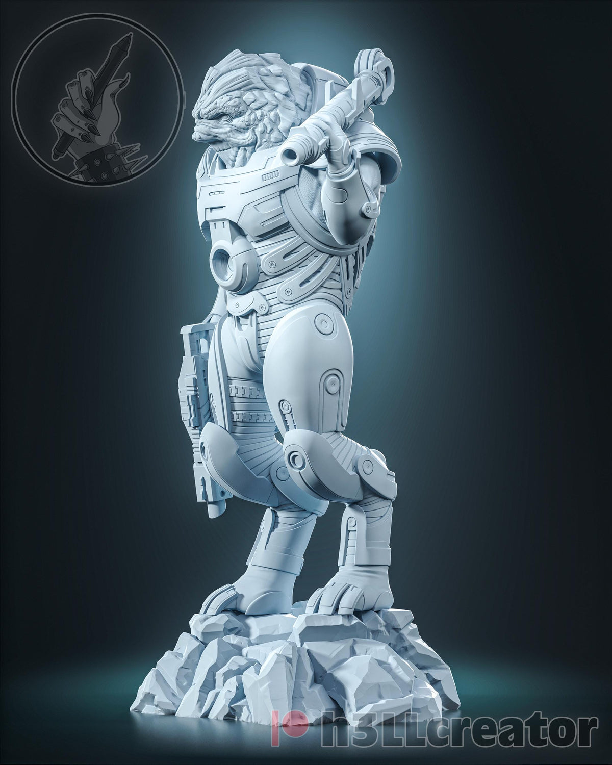 Grunt Figure - Mass Effect - resin miniature view 5