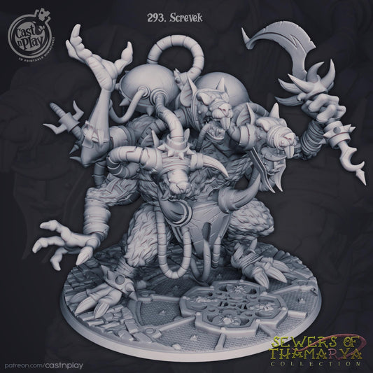 Ratfolk Miniature - resin tabletop miniature front view