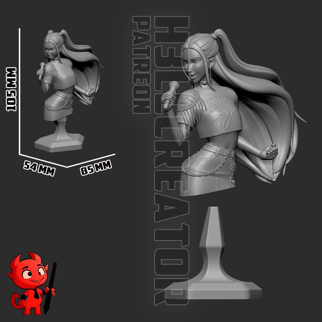 Mira KPop Demon Hunters Bust - resin miniature view 7