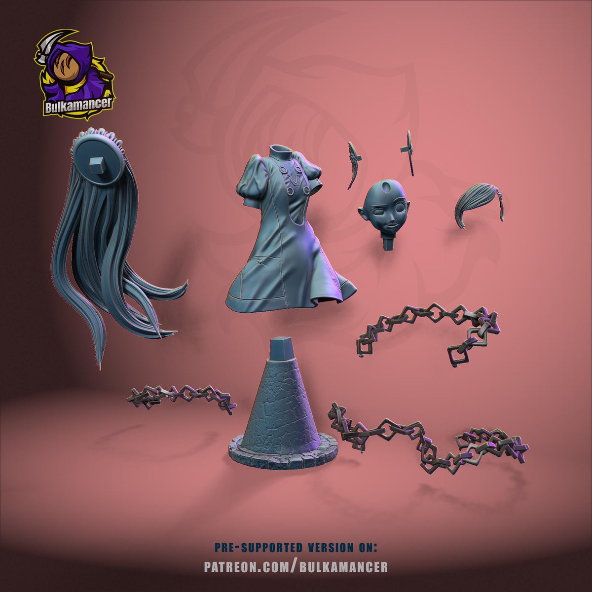 Lavenza Bust - Persona 5 - paintable tabletop miniature product view