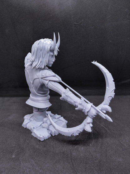 Arueshalae Bust - Wrath of the Righteous - resin miniature view 6