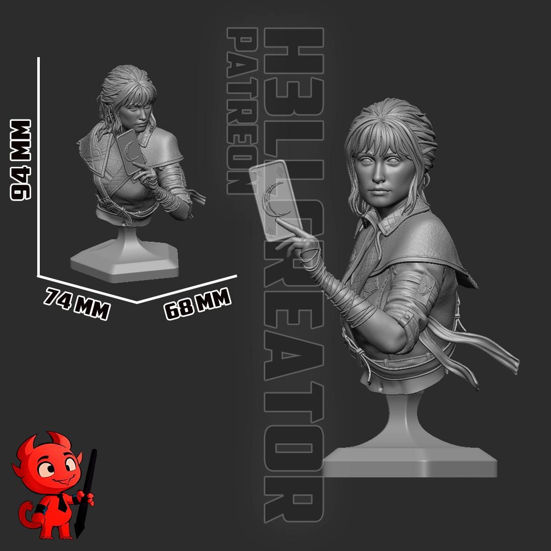 Sciel Bust - Clair Obscur: Expedition 33 - resin miniature view 7