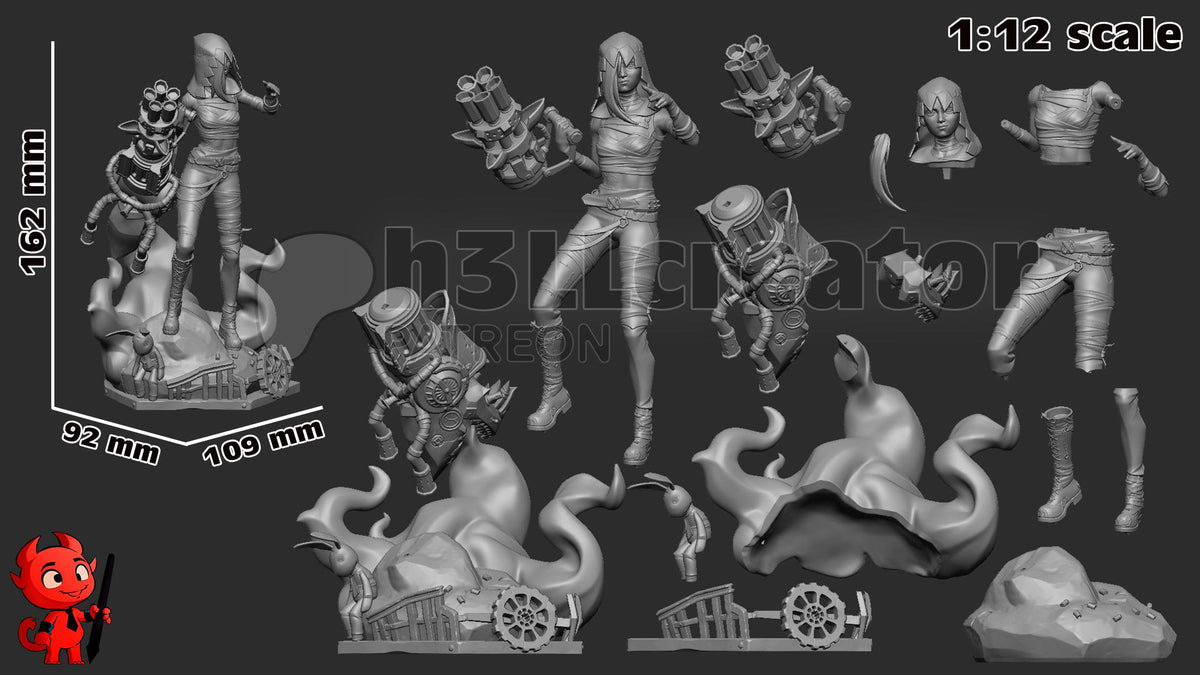Jinx Figure - Arcane - resin miniature view 7