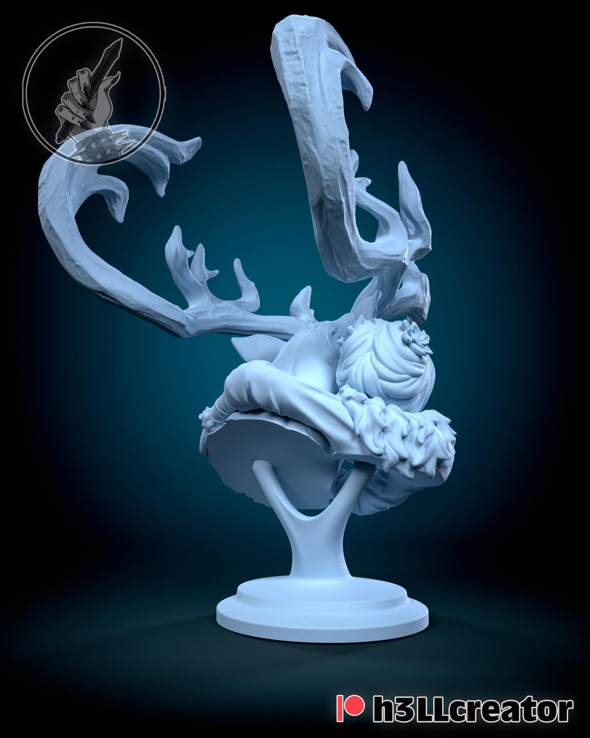 Avery and Rohan H3LLCreator Concept Bust - resin tabletop miniature alternate angle