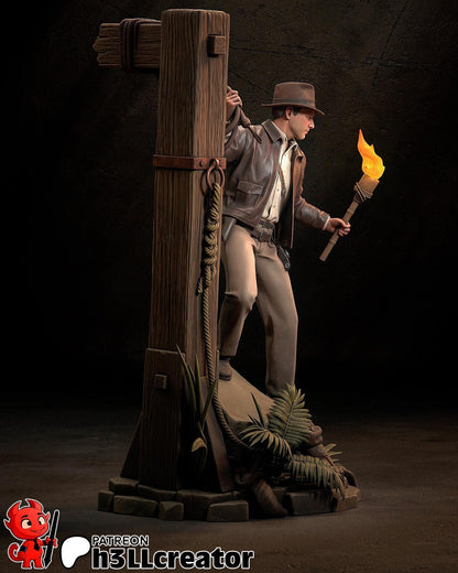 Indiana Jones Figure - 3D printed miniature detail view