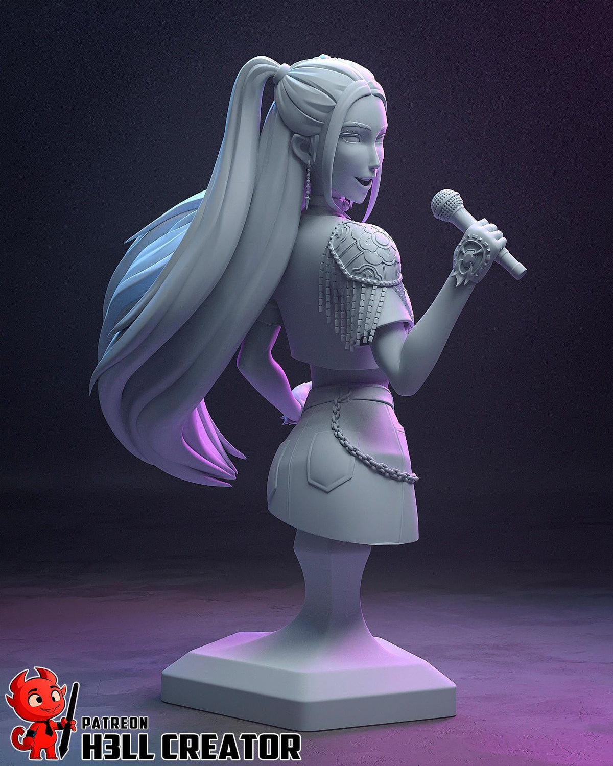 Mira KPop Demon Hunters Bust - resin miniature view 6