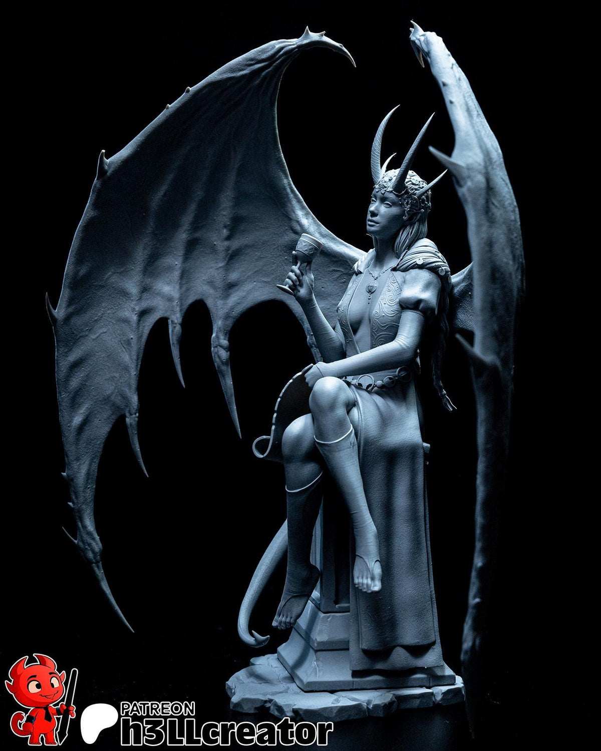 Mizora Figure - 3D printed miniature detail view