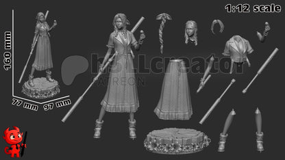 Aerith Figure - Final Fantasy VII - resin miniature view 8
