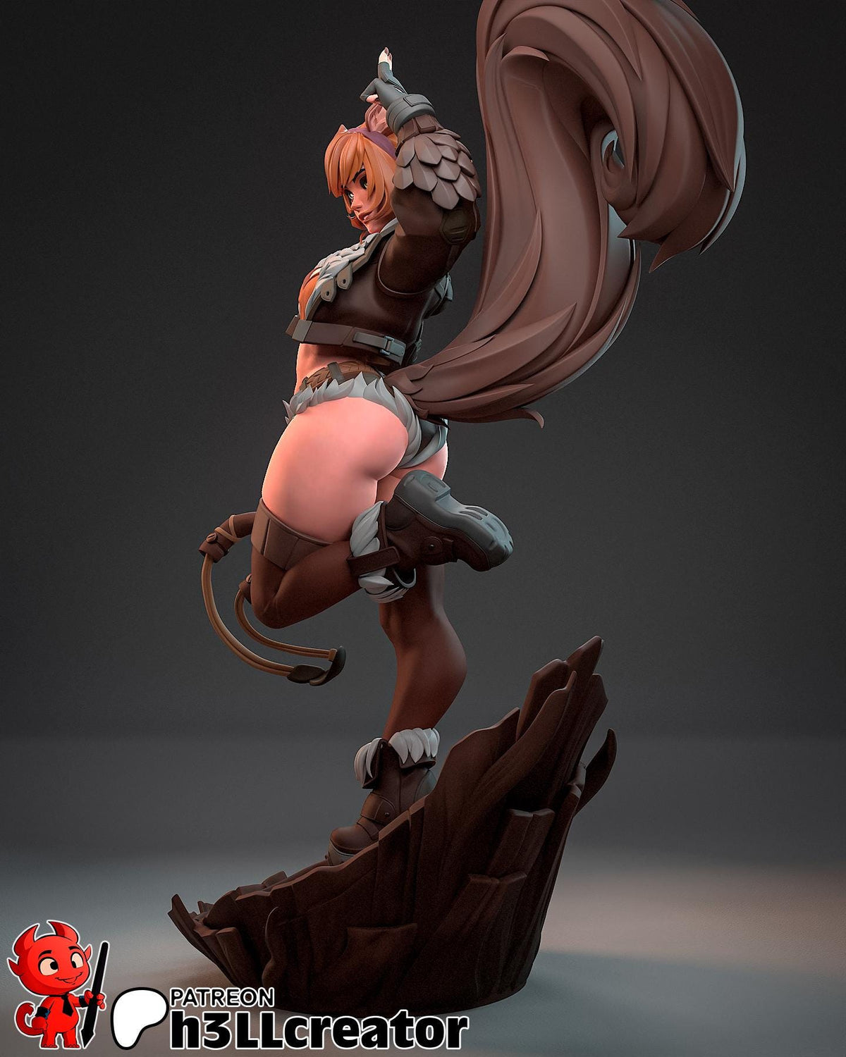 Squirrel Girl Figure - Marvel Rivals - 3D printed miniature detail view