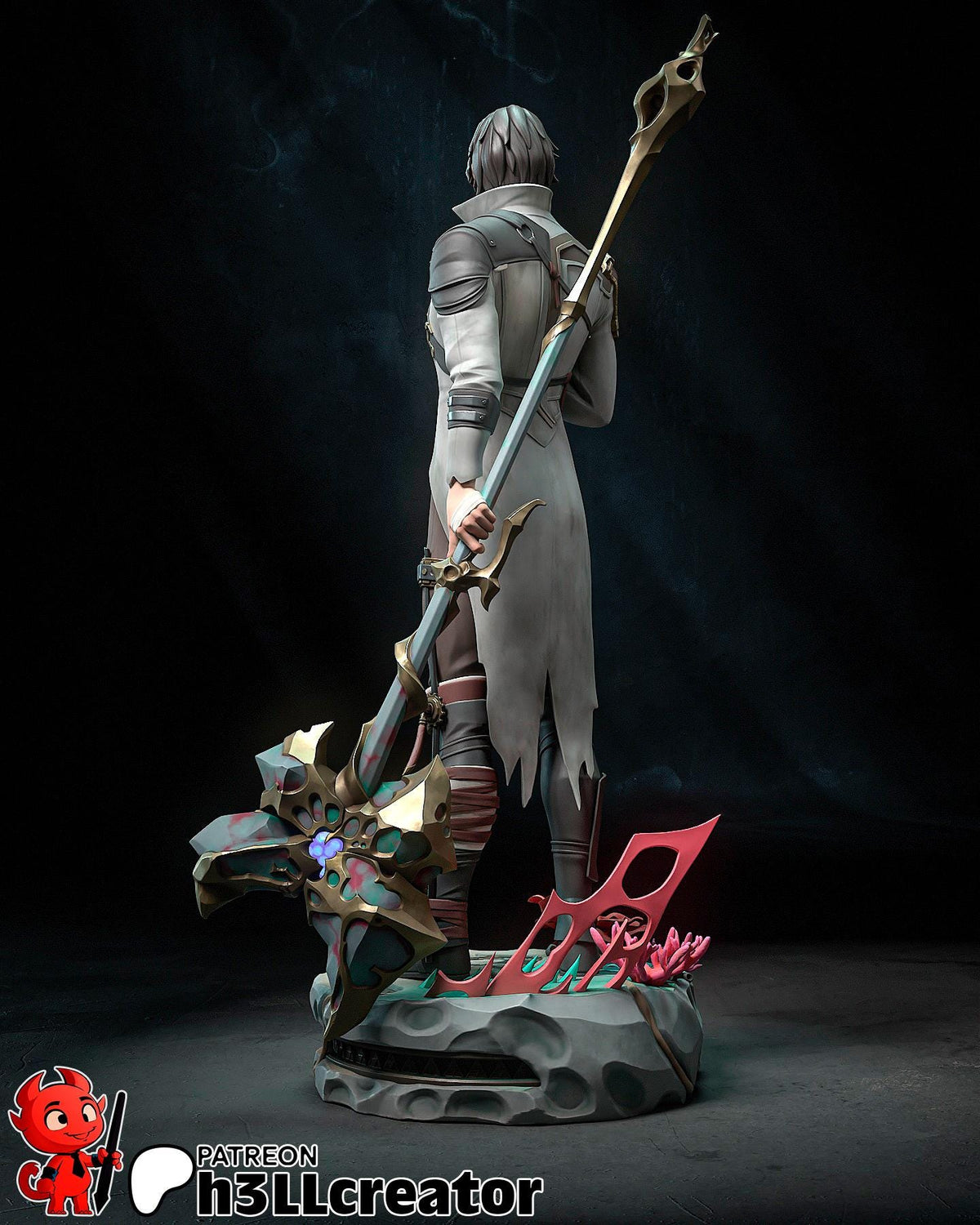 Jayce Figure - Arcane - 3D printed miniature detail view