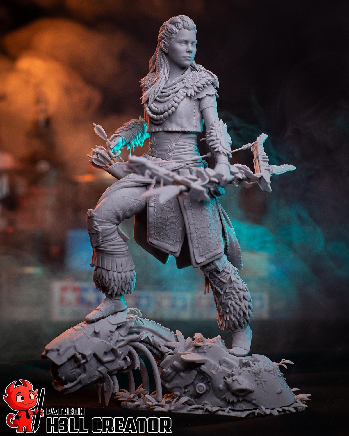 Aloy Horizon Zero Dawn Figure - resin tabletop miniature alternate angle