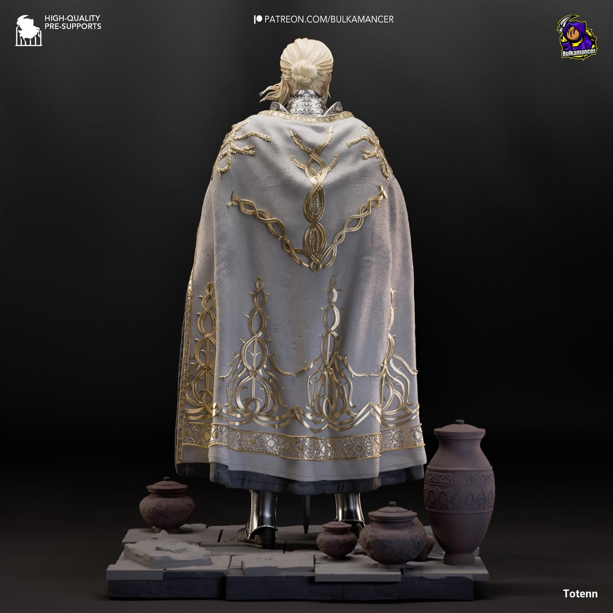 Needle Knight Leda Figure - Elden Ring - 3D printed miniature detail view