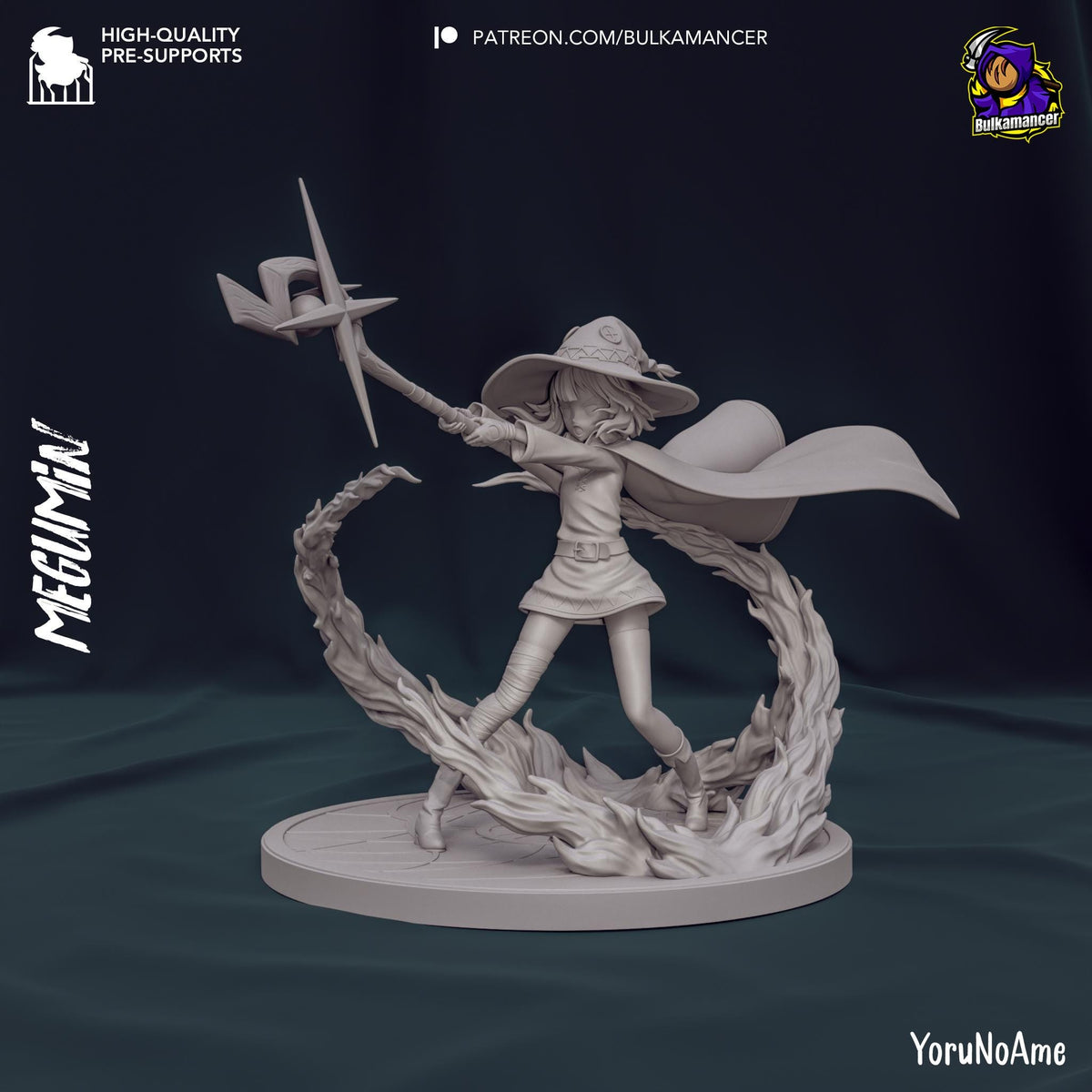 Megumin Figure - Konosuba - paintable tabletop miniature product view