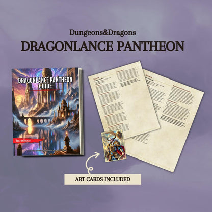 Dragonlance Pantheon Guide and Card - resin tabletop miniature front view