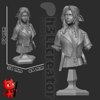 Aerith Bust - Final Fantasy VII - paintable tabletop miniature product view