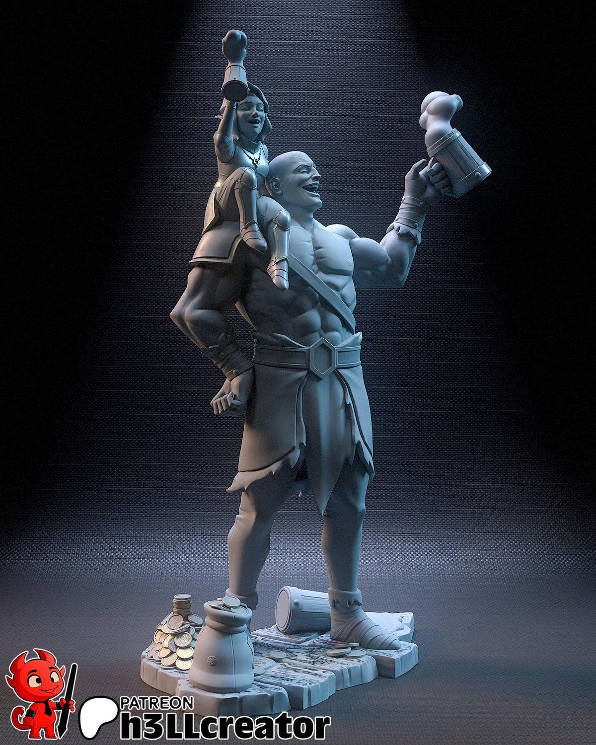 Grog and Pike The Legend of Vox Machina Figure - resin miniature view 7