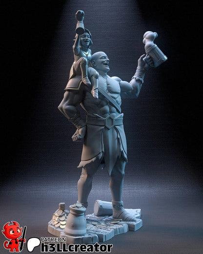Grog and Pike The Legend of Vox Machina Figure - resin miniature view 7