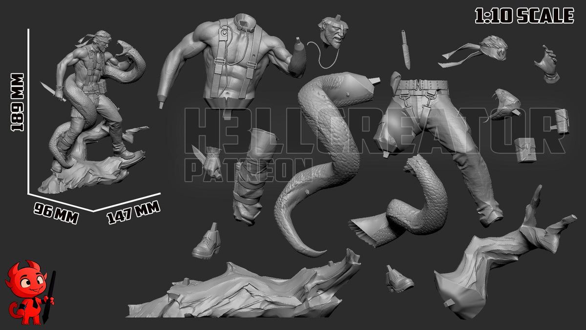 Big Boss Metal Gear Solid Snake Figure - resin miniature view 8