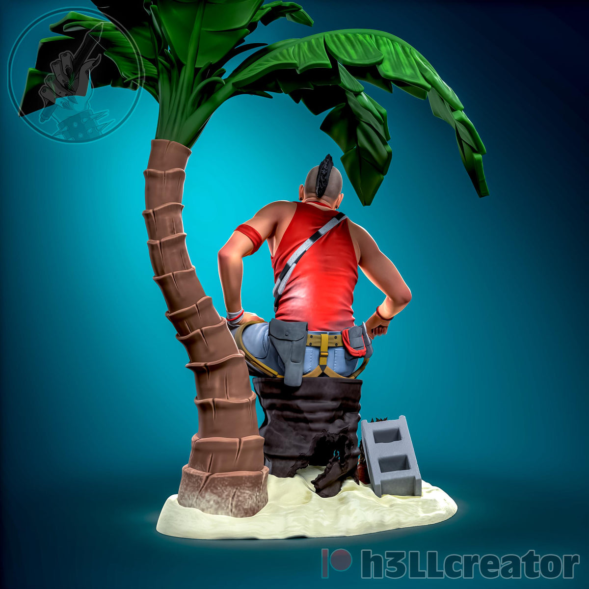 Vaas Figure - 3D printed miniature detail view