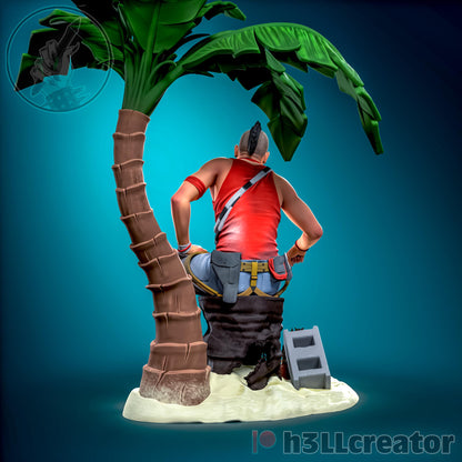 Vaas Figure - 3D printed miniature detail view