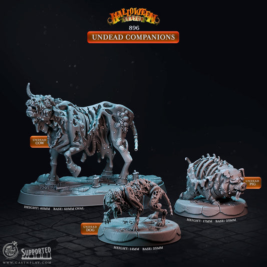 Undead Companion Miniature - resin tabletop miniature front view