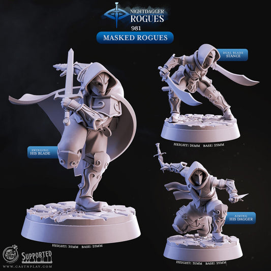 Changeling Rogue Miniature - resin tabletop miniature alternate angle