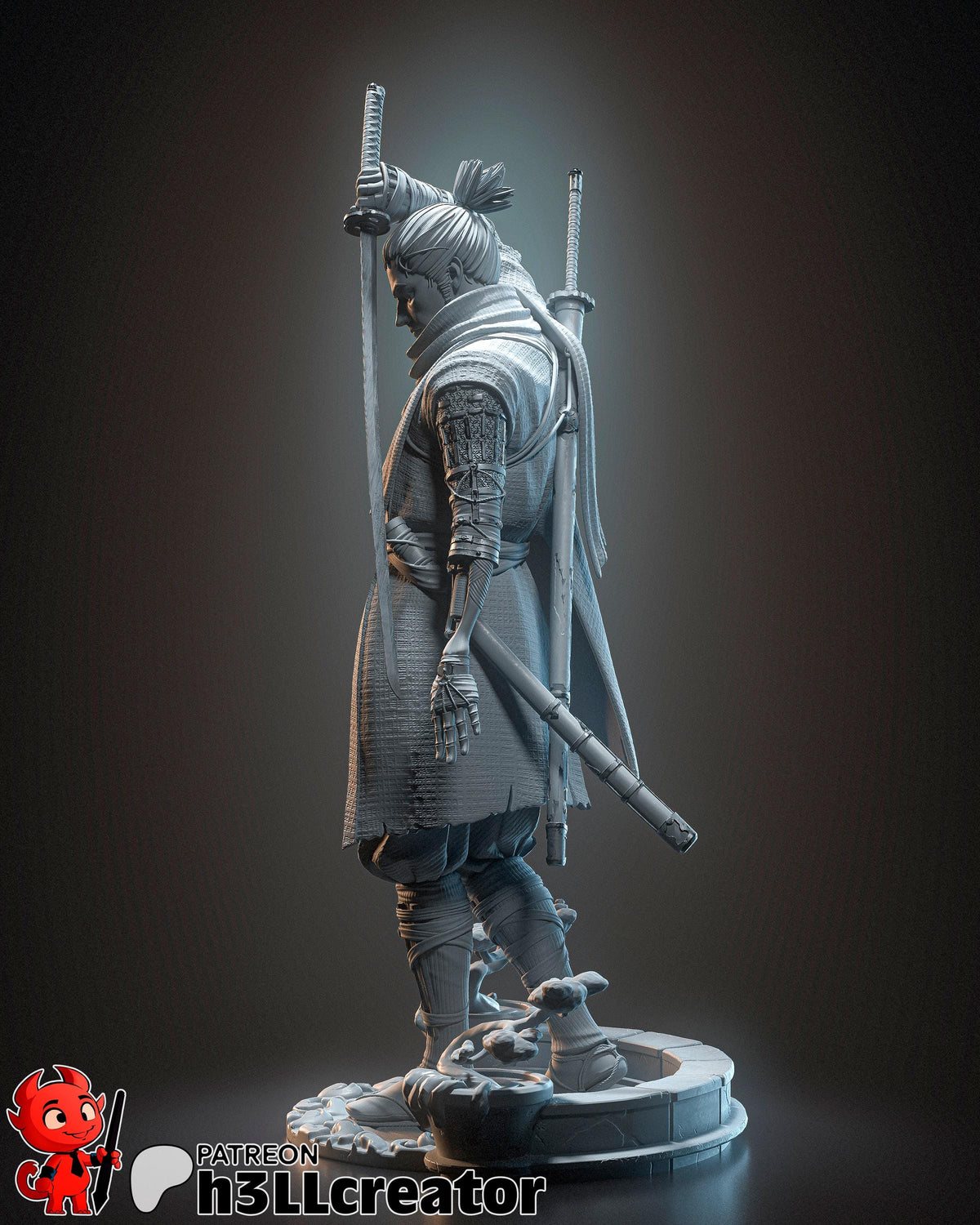Wolf Sekiro Shadows Die Twice Figure - resin miniature view 7
