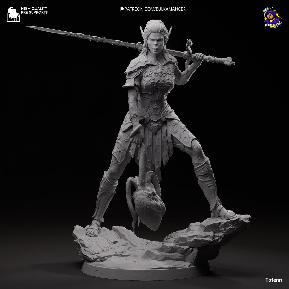 Lae'zel Figure - Baldur's Gate 3 - paintable tabletop miniature product view