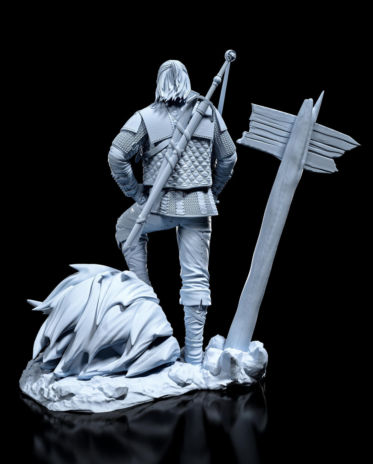 Vesemir The Witcher Figure - paintable tabletop miniature product view
