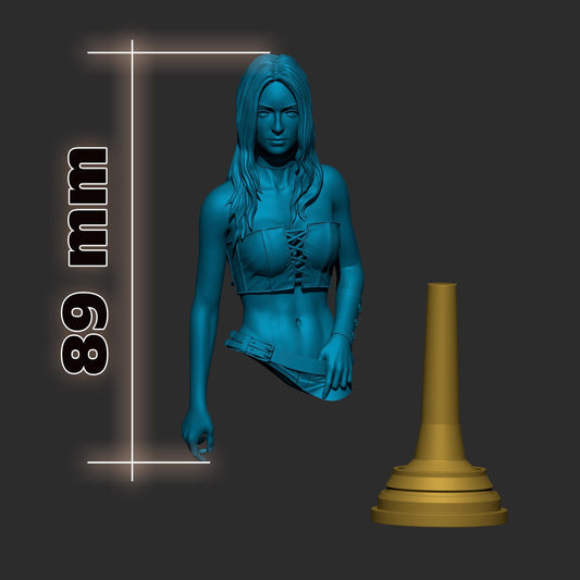 Trish Devil May Cry 4 Bust - resin tabletop miniature alternate angle