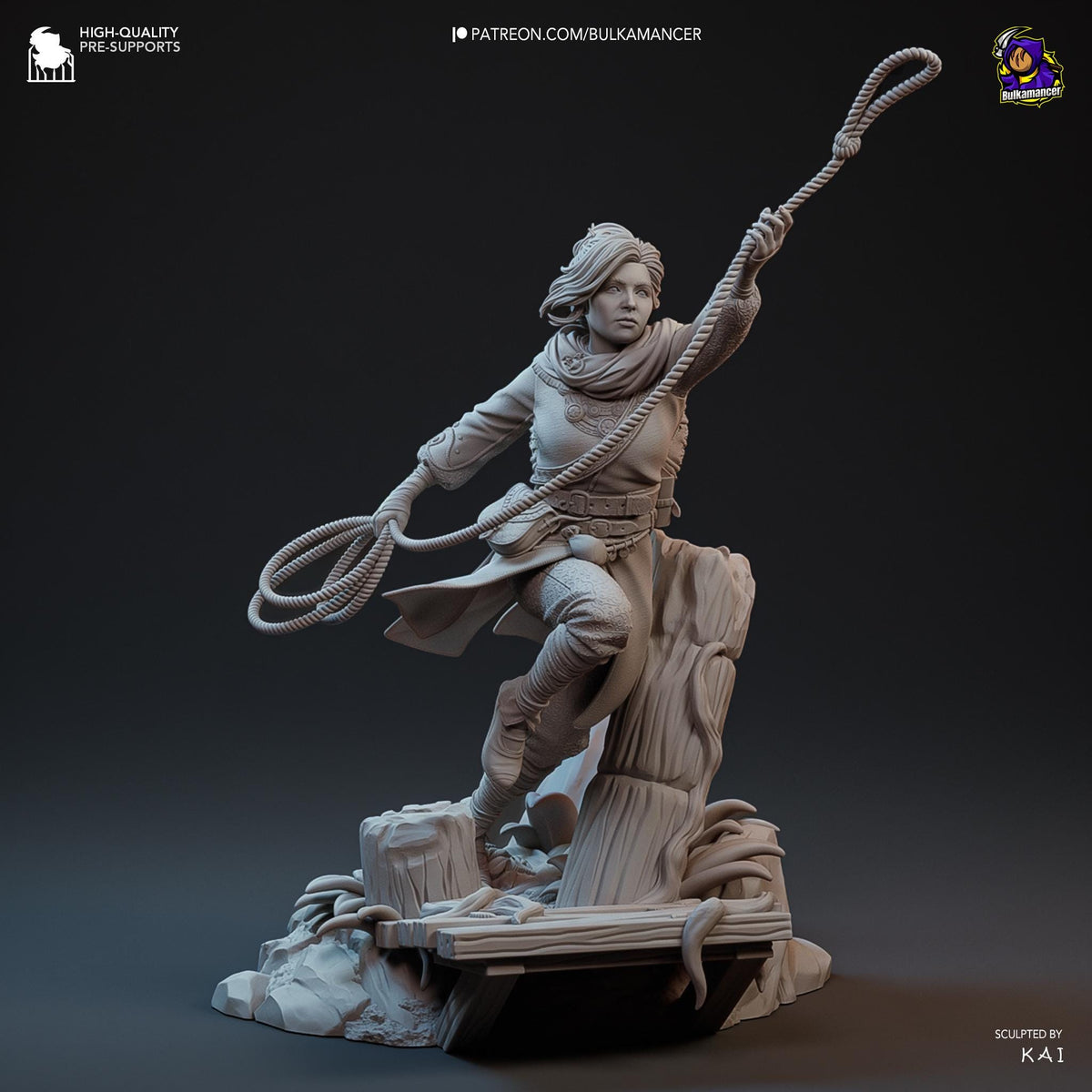 Zoe Split Fiction Figure - paintable tabletop miniature product view