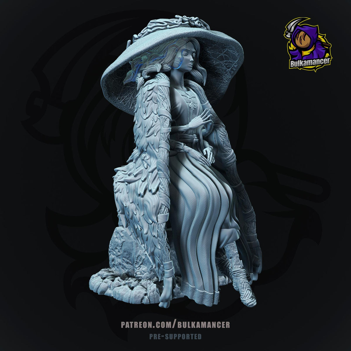 Ranni Figure - Elden Ring - 3D printed miniature detail view