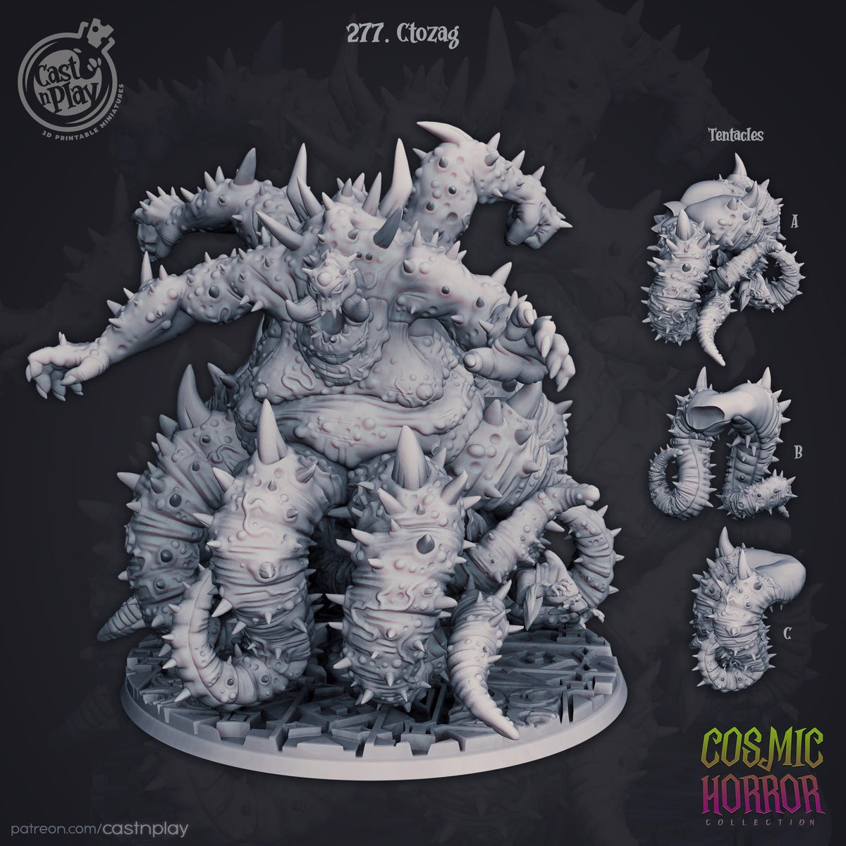 Abomination Miniature - resin tabletop miniature alternate angle