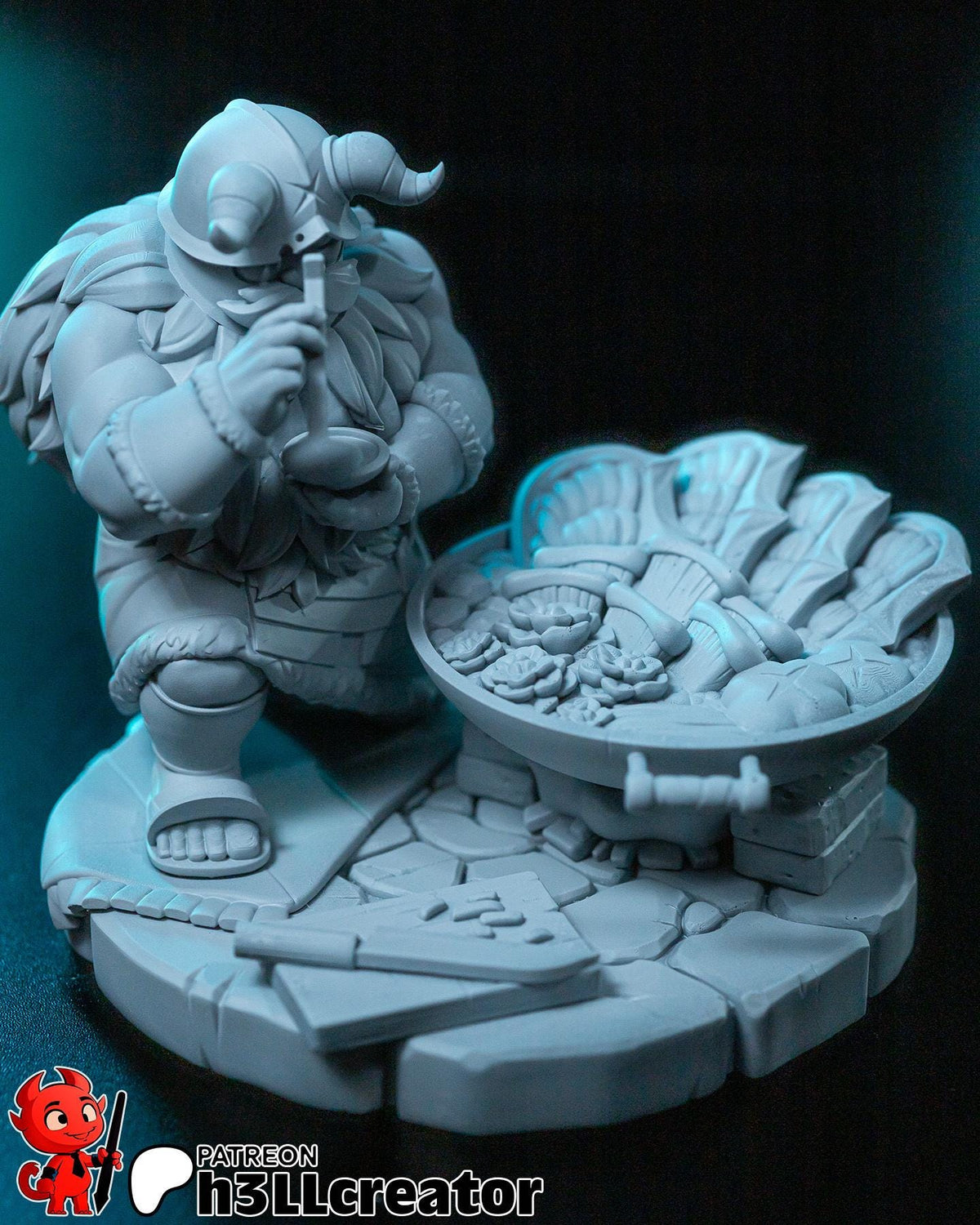 Senshi Figure - Delicious in Dungeon - 3D printed miniature detail view