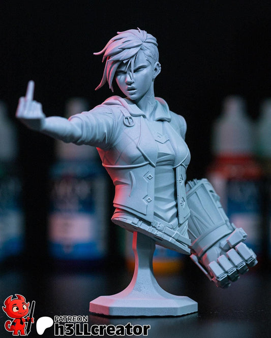 Vi Bust - Arcane - resin tabletop miniature front view